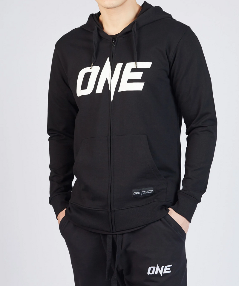 ONE Black Logo Zip Hoodie – ONE.SHOP Japan | ONEチャンピオンシップ 